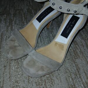 Womens Rag & Bone Studded Tan Suede Strappy Heels Sz: 36 (US 6)
